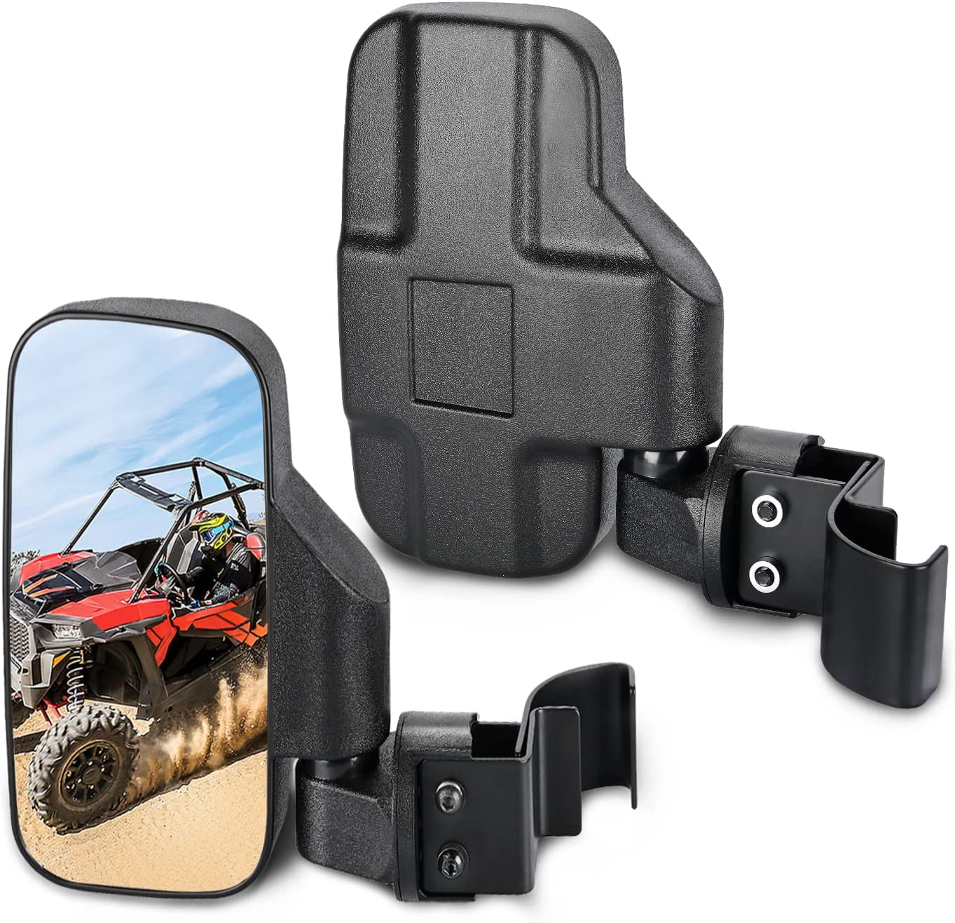 UTV Side Mirro Fit Pro-Fit Cage Compatible with Polaris Ranger 570 900 XP 1000 2015-2023 General 1000, Can Am Defender Maverick Trail, Breakaway and 360 degree Adjustable mirrors